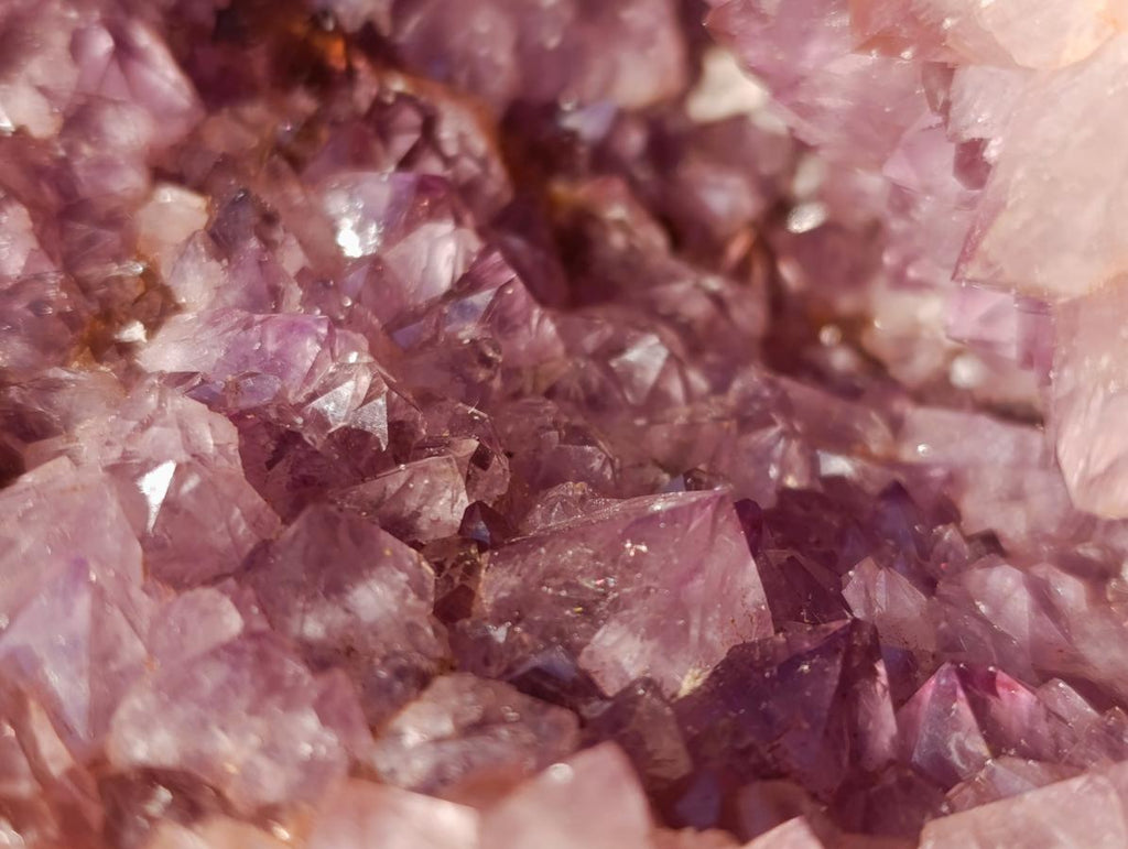 Natural Large Coral Chalcedony Geode with Crystalline Amethyst Centre x 1 From Maintirano, Madagascar