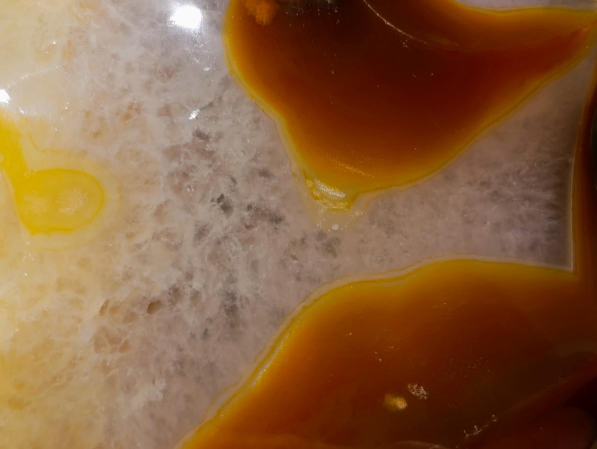 Polished Carnelian Agate Gemstone Flame with Natural Vug Cavity x 1 From Madagascar