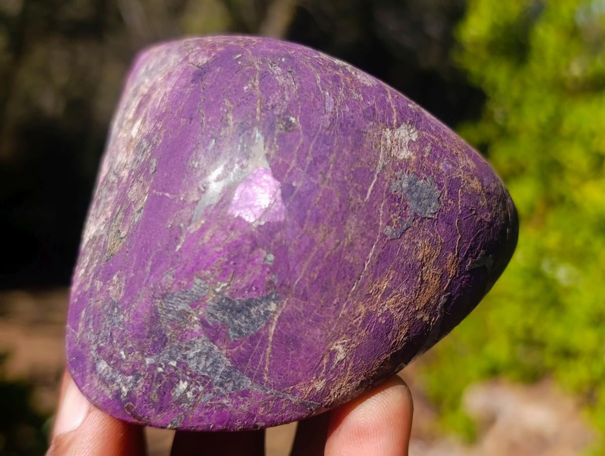 Polished and Natural Silky Metallic Purpurite Free Form x 1 From Erongo, Namibia