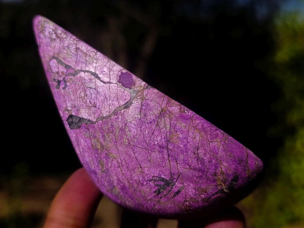 Polished and Natural Silky Metallic Purpurite Free Form x 1 From Erongo, Namibia