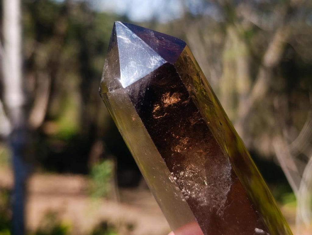 Polished Smokey Quartz Display Crystal x 1 From Anjozorobe, Madagascar