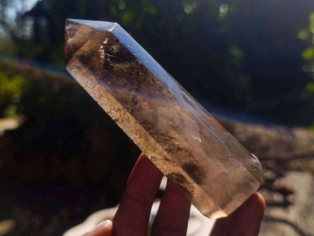 Polished Smokey Quartz Display Crystal x 1 From Anjozorobe, Madagascar