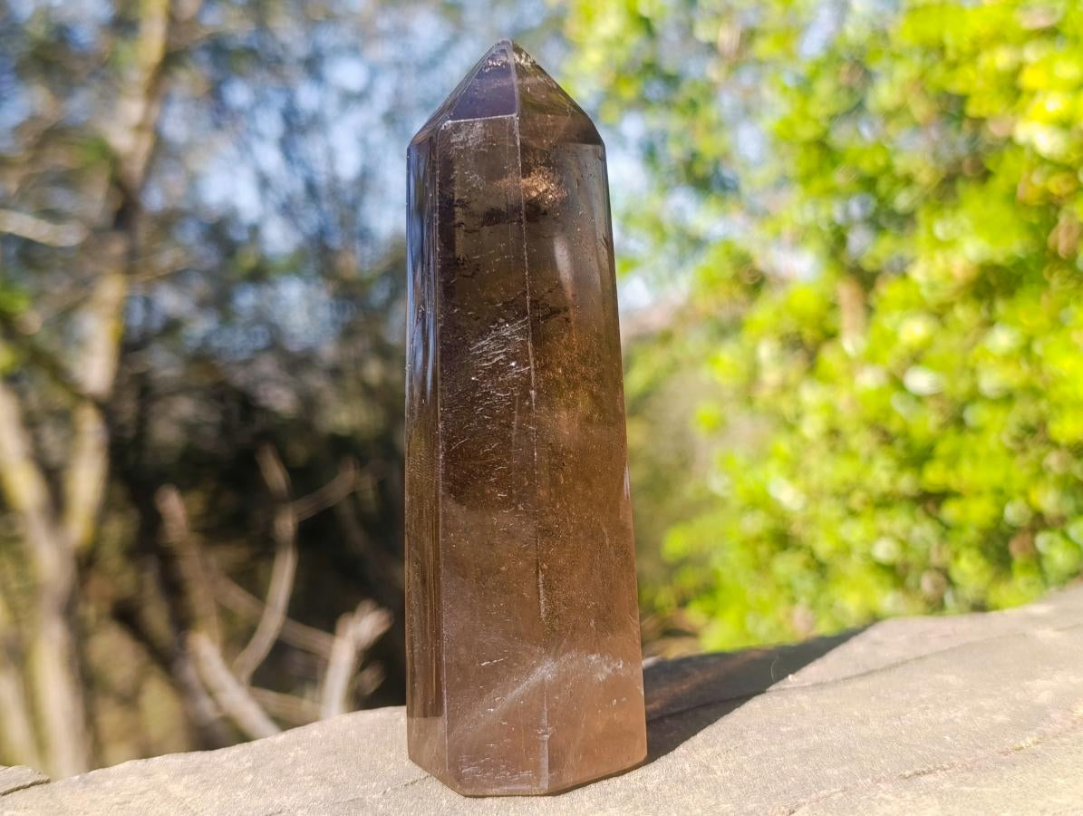 Polished Smokey Quartz Display Crystal x 1 From Anjozorobe, Madagascar