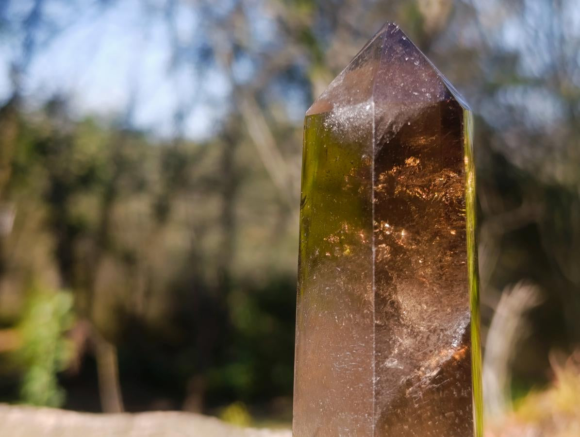 Polished Smokey Quartz Display Crystal x 1 From Anjozorobe, Madagascar
