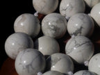 Hand Made Lightning Strike Magnesite Howlite Ball Beaded Necklace x 1 From Zimbabwe
