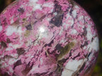 Polished Rubellite Pink Tourmaline Sphere with Wooden Stand x 1 From Madagascar