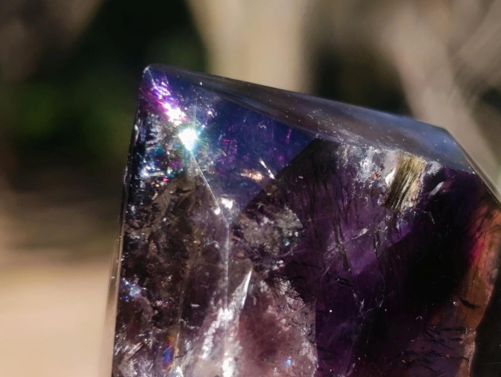 Polished Smokey Amethyst Window Crystal x 1 From Akansobe, Madagascar