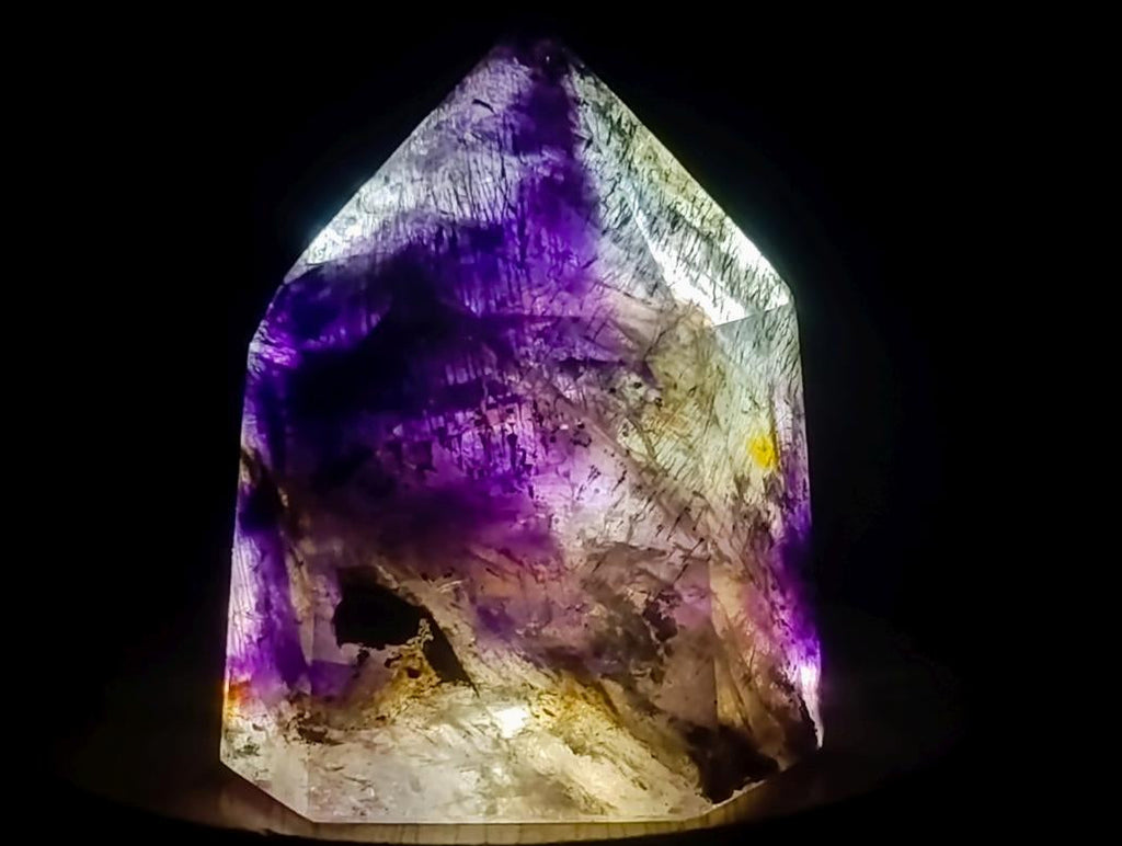 Polished Smokey Amethyst Window Crystal x 1 From Akansobe, Madagascar