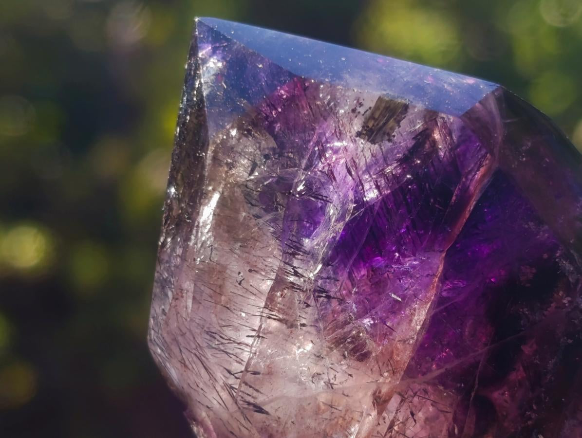 Polished Smokey Amethyst Window Crystal x 1 From Akansobe, Madagascar