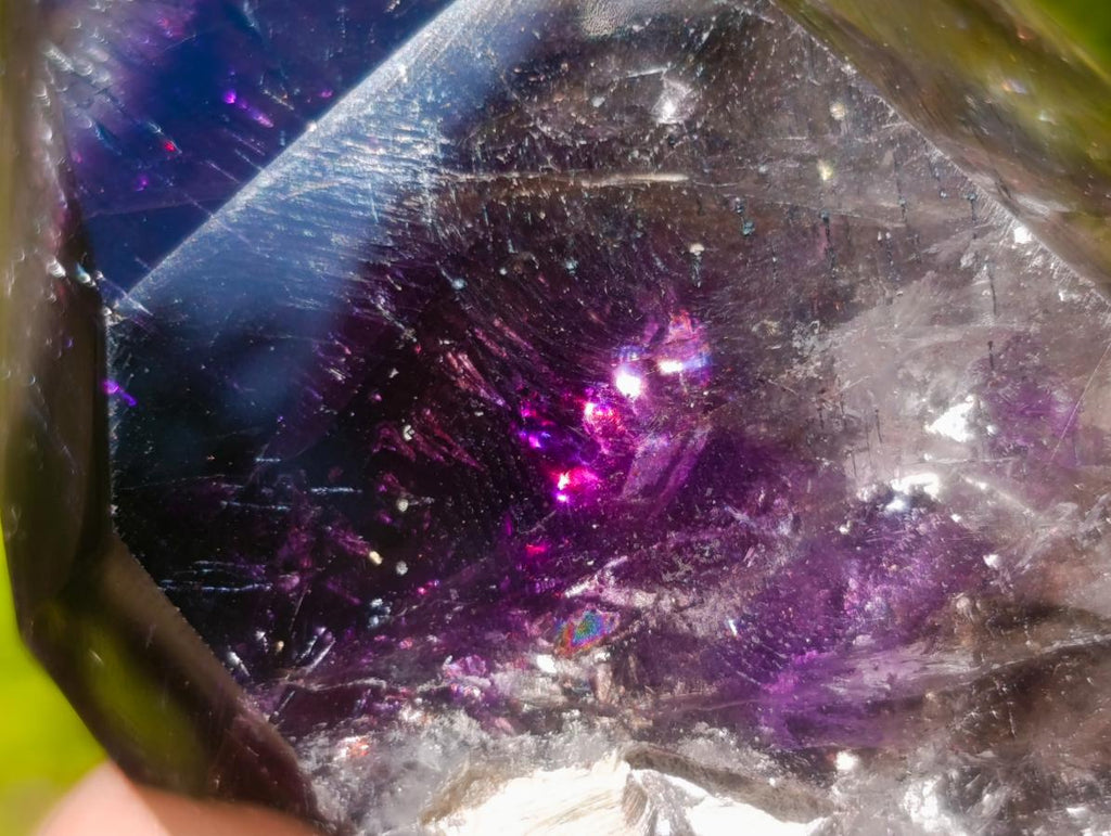 Polished Smokey Amethyst Window Crystal x 1 From Akansobe, Madagascar
