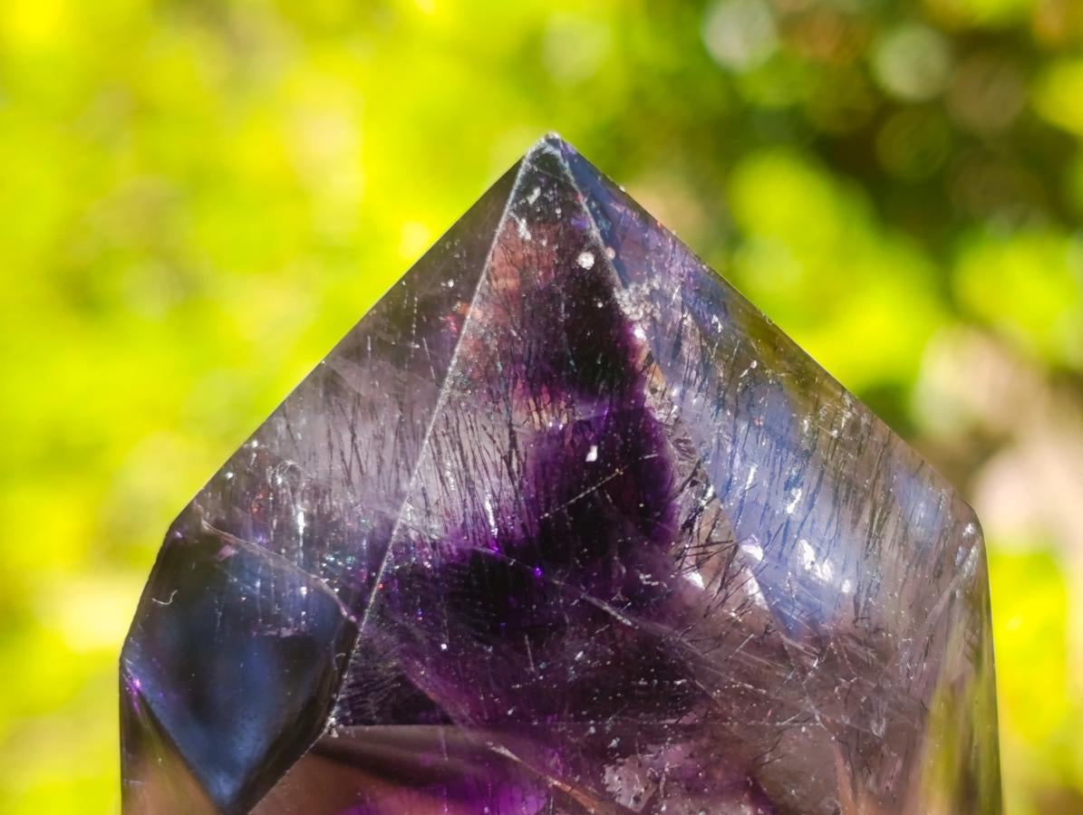 Polished Smokey Amethyst Window Crystal x 1 From Akansobe, Madagascar
