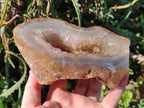 Polished Banded Agate Standing Display Piece x 1 From Maintirano, Madagascar