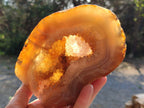 Polished Banded Agate Standing Display Piece x 1 From Maintirano, Madagascar