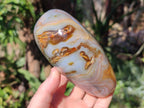 Polished Large Exquisite Agate Gemstone Heart x 1 From Lemur Island, Madagascar