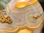 Polished Large Exquisite Agate Gemstone Heart x 1 From Lemur Island, Madagascar