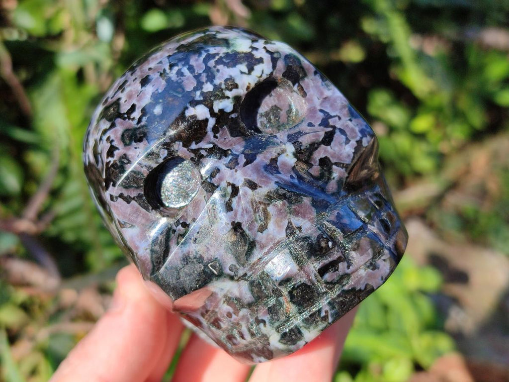 Hand Made Merlinite Gemstone Skull Carving x 1 From Madagascar