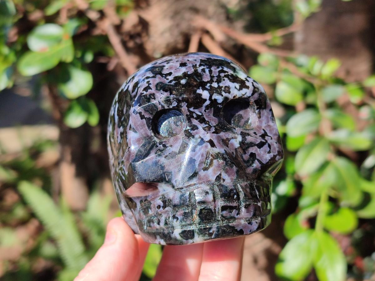 Hand Made Merlinite Gemstone Skull Carving x 1 From Madagascar