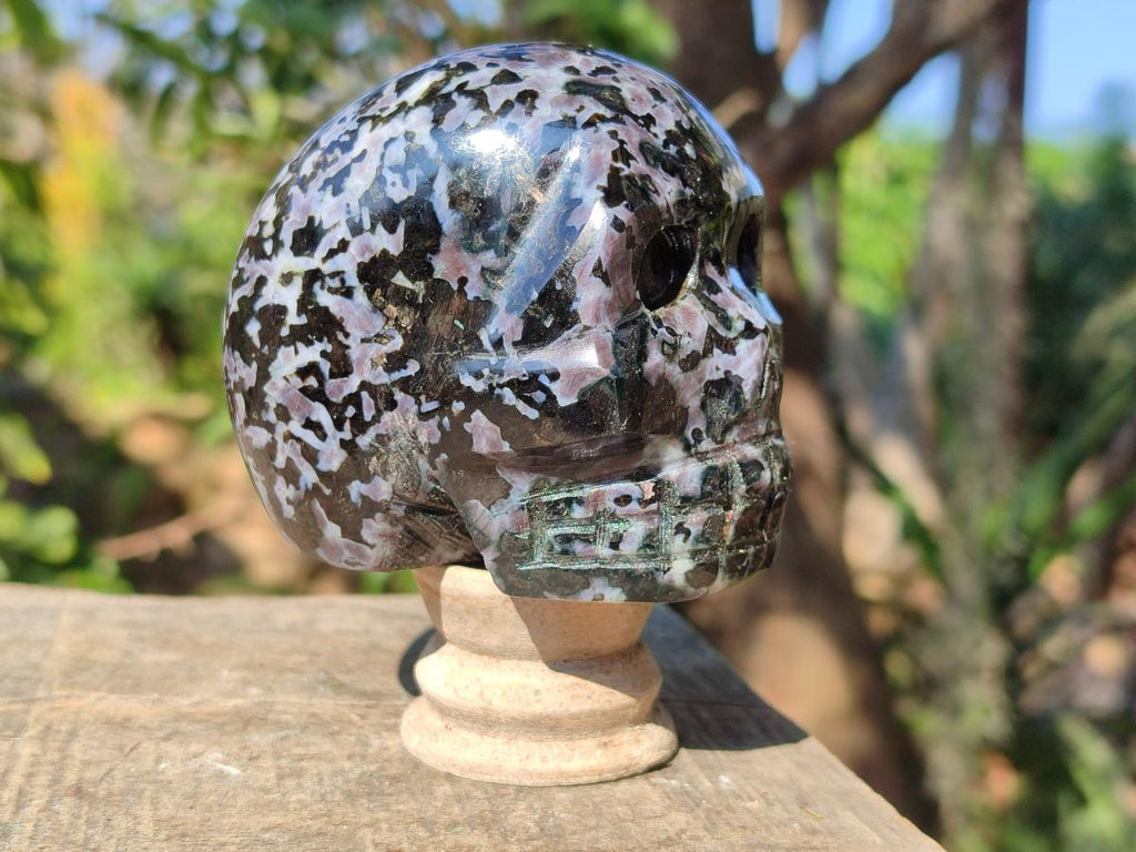 Hand Made Merlinite Gemstone Skull Carving x 1 From Madagascar