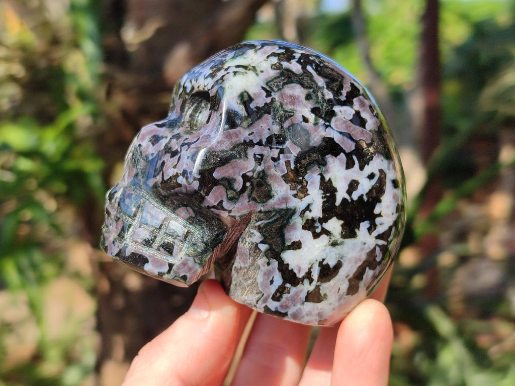 Hand Made Merlinite Gemstone Skull Carving x 1 From Madagascar