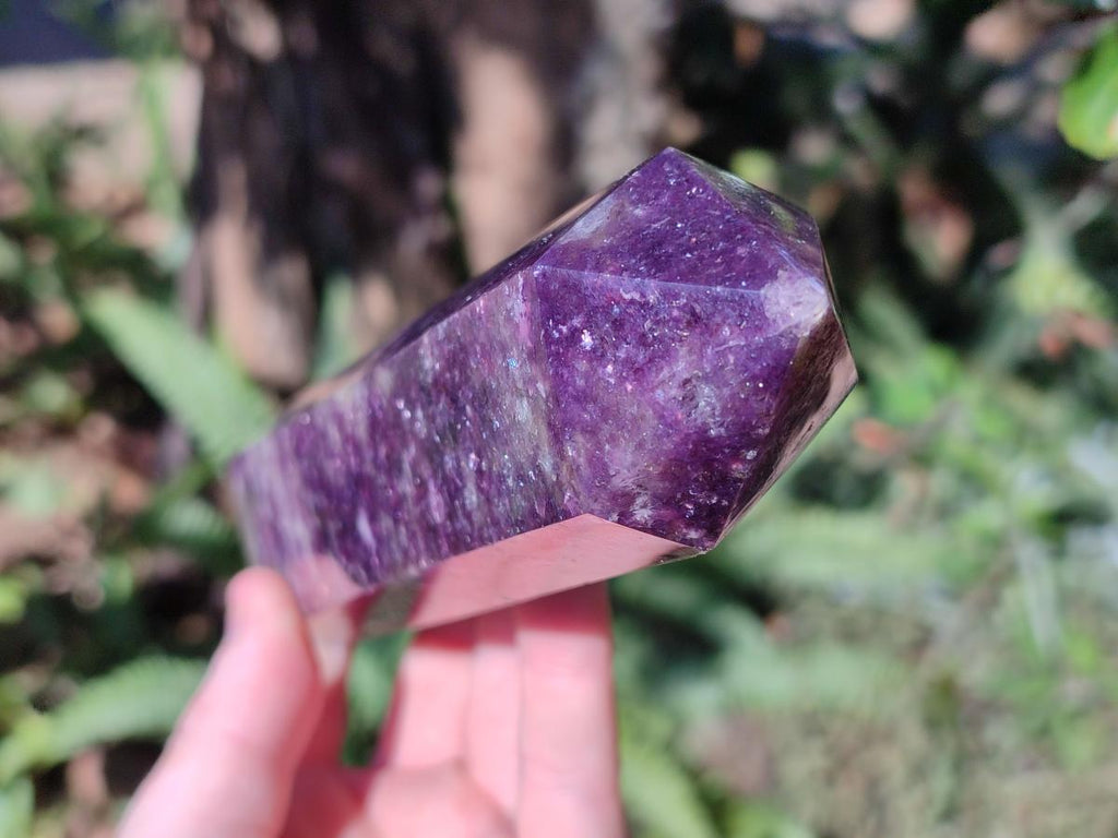 Polished Gemmy Lepidolite Deep Purple Display Crystal x 1 From Madagascar