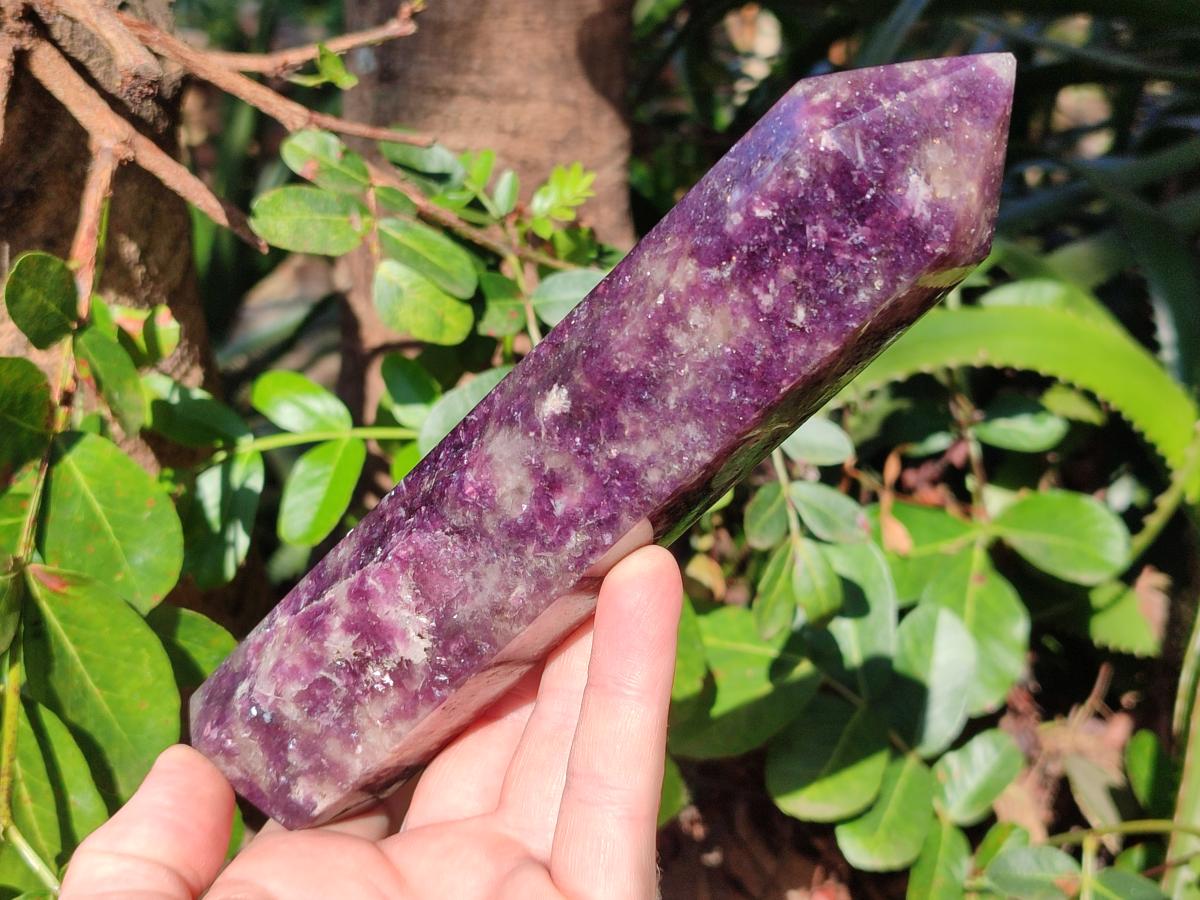 Polished Gemmy Lepidolite Deep Purple Display Crystal x 1 From Madagascar