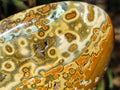 Polished Old School Orbicular Ocean Jasper Standing Display Piece x 1 From Madagascar