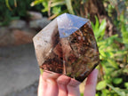 Polished Large Black Cloud Smokey Morion Window Quartz Display Crystal x 1 From Akansobe, Madagascar