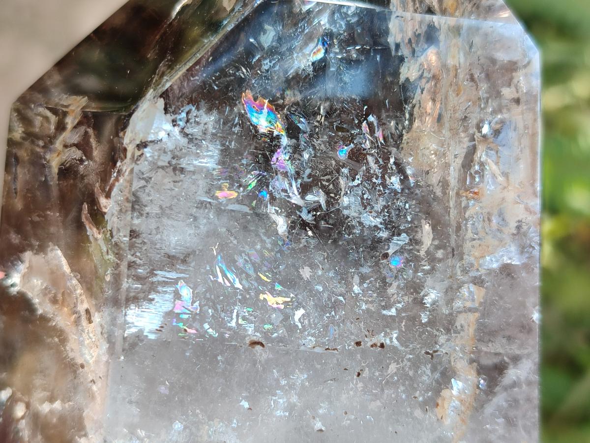 Polished Large Black Cloud Smokey Morion Window Quartz Display Crystal x 1 From Akansobe, Madagascar