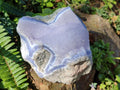 Natural Cabinet Size Blue Lace Agate Specimen with Crystalline Centre x 1 From Nsanje, Malawi