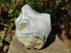 Natural Cabinet Size Blue Lace Agate Specimen with Crystalline Centre x 1 From Nsanje, Malawi