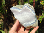 Natural Cabinet Size Blue Lace Agate Specimen with Crystalline Centre x 1 From Nsanje, Malawi