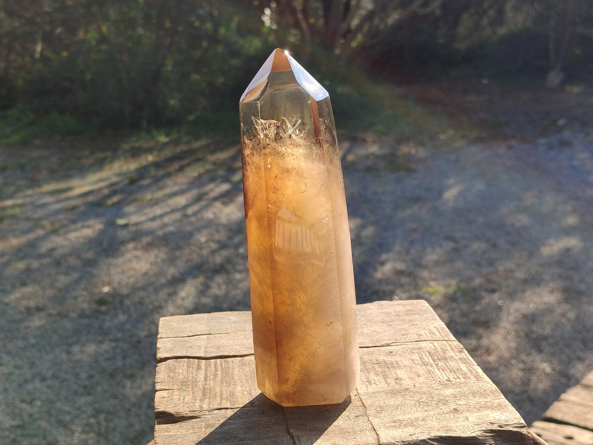 Polished Rare Large Smokey Citrine Display Crystal x 1 From Anjozorobe, Madagascar