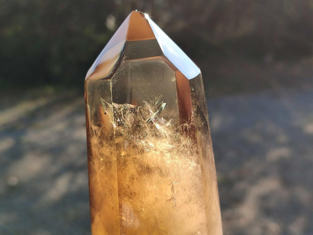 Polished Rare Large Smokey Citrine Display Crystal x 1 From Anjozorobe, Madagascar
