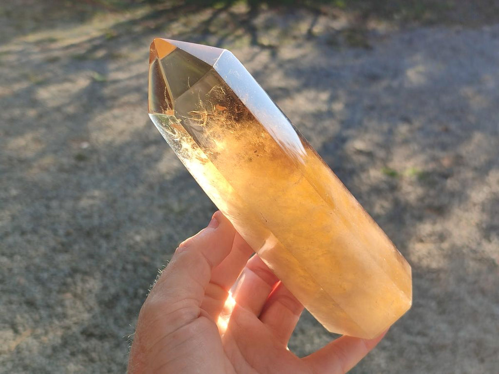 Polished Rare Large Smokey Citrine Display Crystal x 1 From Anjozorobe, Madagascar