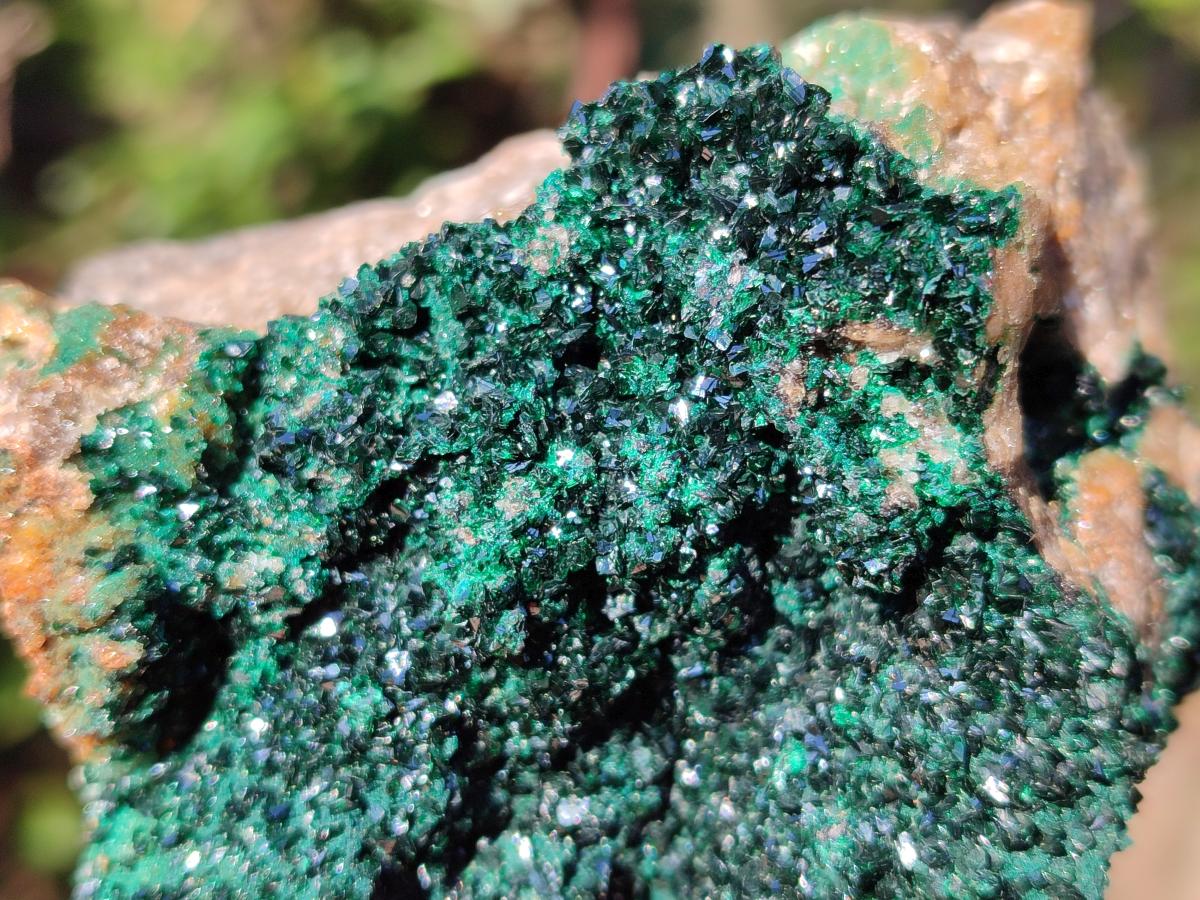 Natural Cabinet Size Crystalline Malachite Specimen x 1 From Tenke Fungurume, Congo