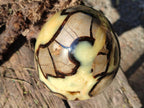 Polished XL Septerye Egg with Yellow Calcite Centre x 1 From Mahajanga, Madagascar