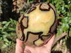 Polished XL Septerye Egg with Yellow Calcite Centre x 1 From Mahajanga, Madagascar