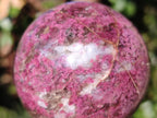 Polished Pink Rubellite Tourmaline in Matrix Sphere with Wooden Stand x 1 From Madagascar