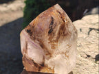 Polished Smokey Window Quartz Crystal x 1 From Akansobe, Madagascar