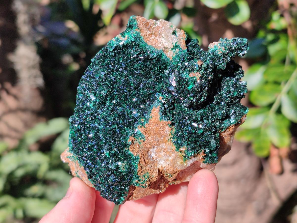 Natural Sparkling Crystalline Malachite Specimen x 1 From Tenke Fungurume, Congo