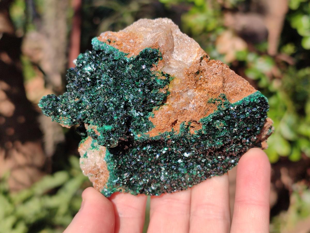 Natural Sparkling Crystalline Malachite Specimen x 1 From Tenke Fungurume, Congo