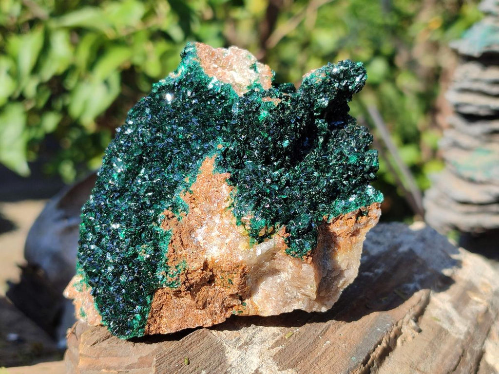 Natural Sparkling Crystalline Malachite Specimen x 1 From Tenke Fungurume, Congo