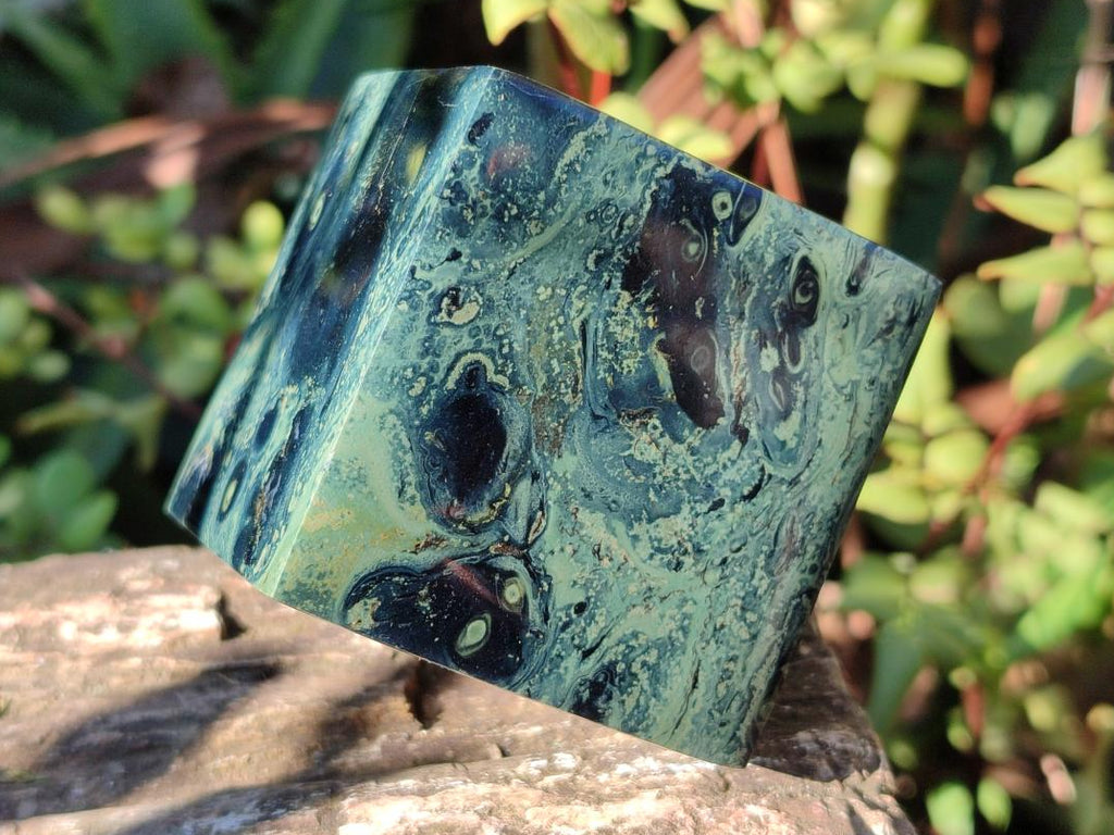 Polished Stromatolite "Kambamba Jasper" Cube x 1 From Mahajanga, Madagascar