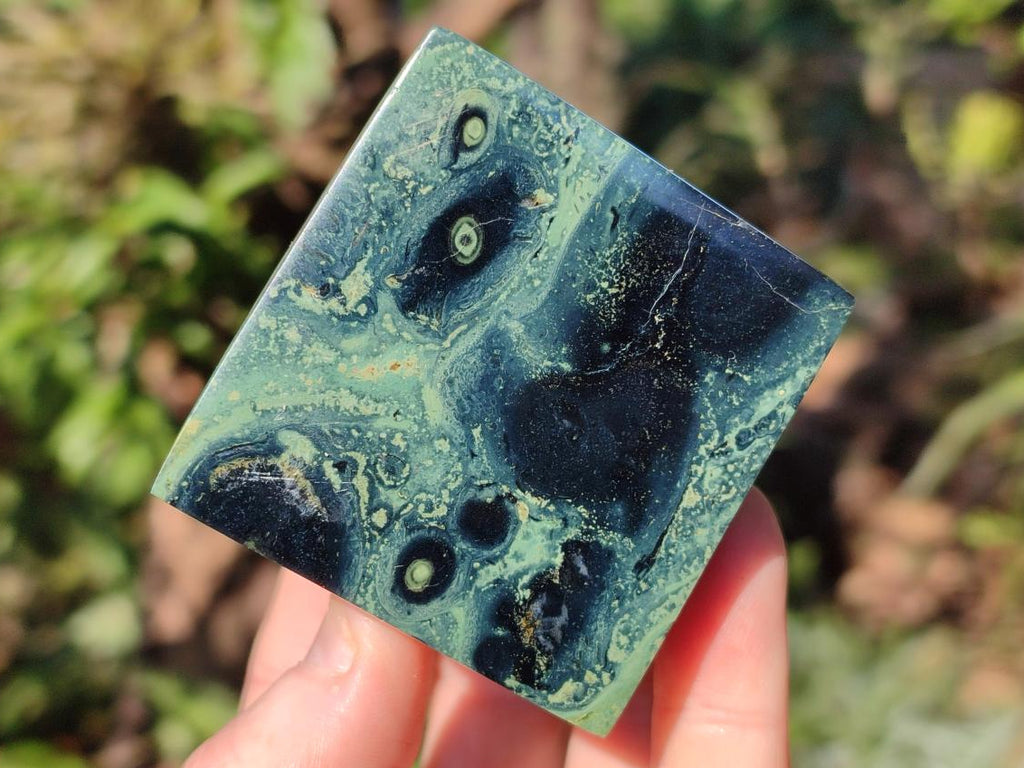Polished Stromatolite "Kambamba Jasper" Cube x 1 From Mahajanga, Madagascar