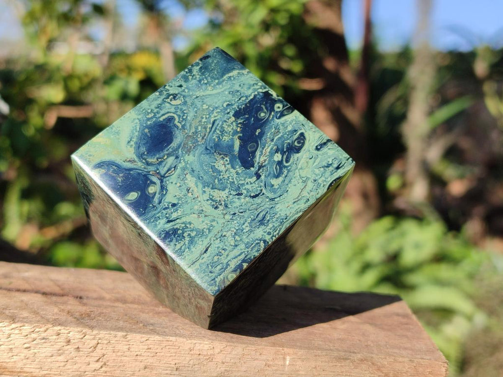 Polished Stromatolite "Kambamba Jasper" Cube x 1 From Mahajanga, Madagascar
