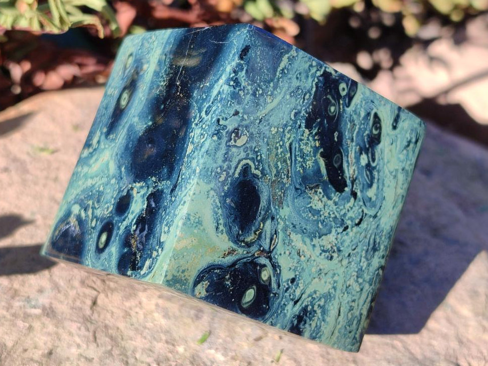 Polished Stromatolite "Kambamba Jasper" Cube x 1 From Mahajanga, Madagascar