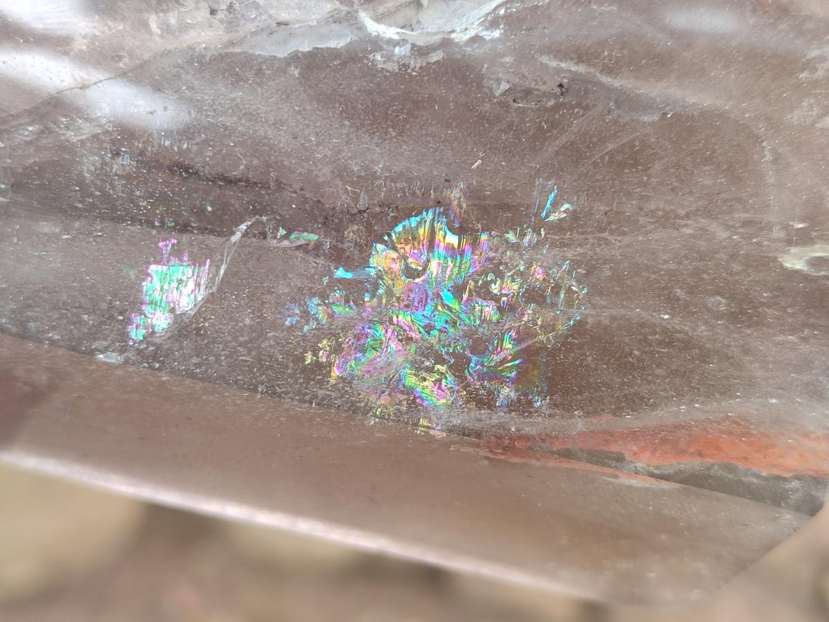 Polished XL Tall Smokey Quartz Display Crystal with Enhydro x 1 From Akansobe, Madagascar