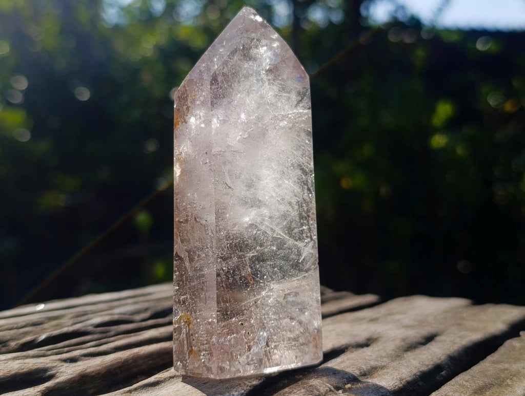 Polished Clear Window Quartz Crystal x 1 From Akansobe, Madagascar