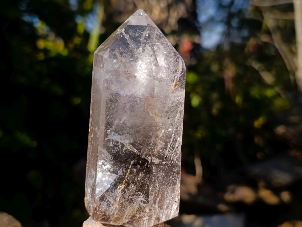 Polished Clear Window Quartz Crystal x 1 From Akansobe, Madagascar