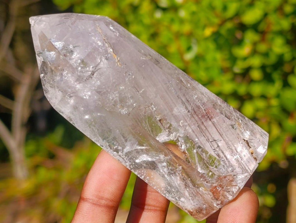 Polished Clear Window Quartz Crystal x 1 From Akansobe, Madagascar